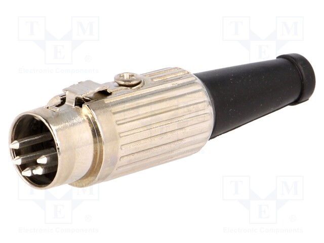 Plug; DIN; male; PIN: 5; Layout: 180°; straight; for cable; soldering