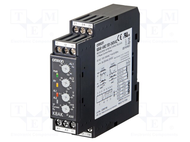 Module: current monitoring relay; AC current,DC current; 24VAC