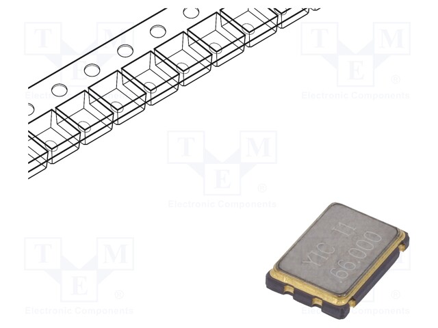 Generator: quartz; 66MHz; SMD; 3.3V; ±100ppm; -10÷70°C; 7x5x1.4mm