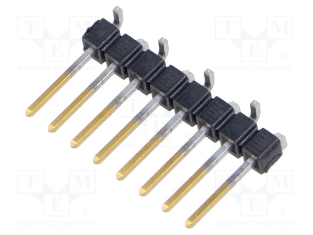 Connector: pin strips; male; PIN: 8; 2.54mm; gold-plated; SMT