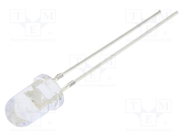 LED; 5mm; blue; 750÷1120mcd; 30°; 1mA; 2.8÷3.4V; Front: convex