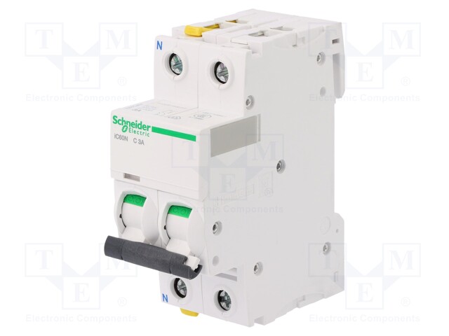 Circuit breaker; 400VAC; Inom: 3A; Poles: 1+N; DIN; Charact: C; 6kA