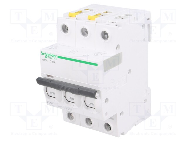 Circuit breaker; 400VAC; Inom: 40A; Poles: 3; DIN; Charact: C; 6kA