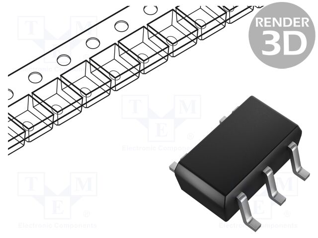 Logic IC, OR Gate, Single, 3 Inputs, 6 Pins, SOT-23, 74LVC1G332