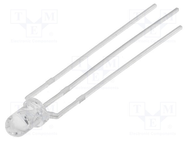 LED; 3mm; bicolour; yellow/green; 800mcd; 1120mcd; 30°; cathode