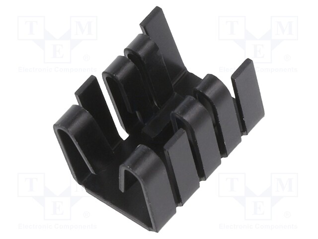 Heatsink: extruded; U; black; L: 19.05mm; W: 14.5mm; H: 16.75mm; 21K/W