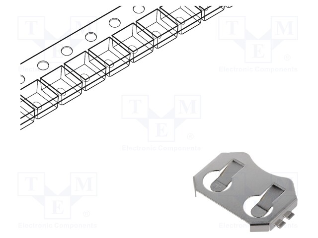 Clip; Mounting: SMT; Size: BR2016,CL2016,CR2016,DL2016; 2.8mm