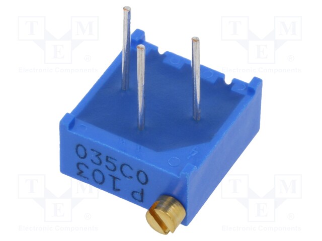 Potentiometer: mounting; 10kΩ; 500mW; THT; ±10%; linear; cermet