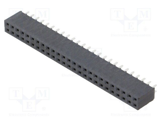 Connector: pin strips; female; PIN: 50; 2.54mm; THT; socket