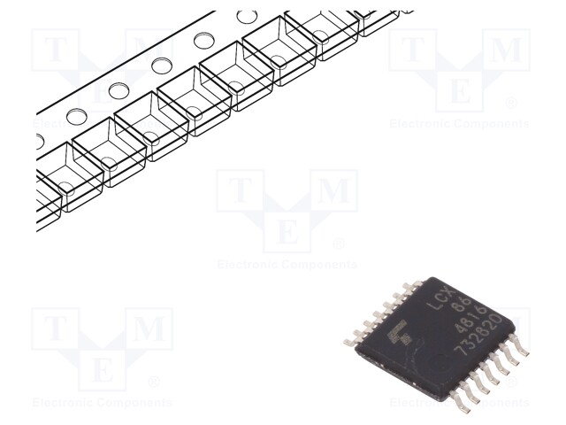 IC: digital; XOR; Channels: 4; IN: 2; SMD; TSSOP14; Series: LCX; 7.5ns