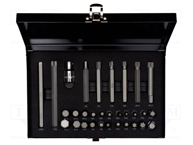 Kit: screwdriver bits; hex key,square,spline (12-angles),Torx®