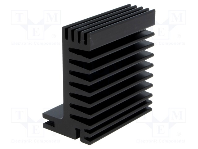 Heatsink: extruded; TO220; black; L: 50mm; W: 55mm; H: 31mm; 5.8K/W