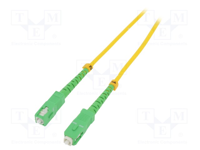 Fiber patch cord; both sides,SC/APC; 3m; LSZH; yellow