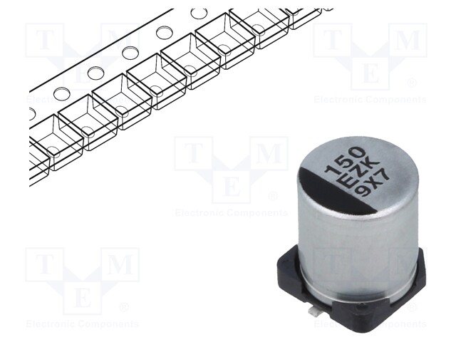 Capacitor: hybrid; 150uF; 25VDC; ESR: 30mΩ; ZK; SMD; ±20%; -55÷125°C