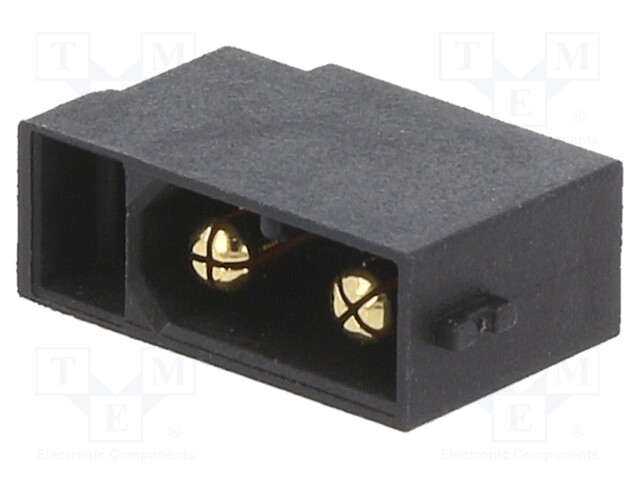 Socket; DC supply; XT30; male; PIN: 4; on PCBs; THT; black; 15A; 500V