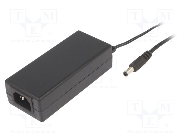 Power supply: switched-mode; 24VDC; 2.71A; Out: 5,5/2,5; 65W; 91%