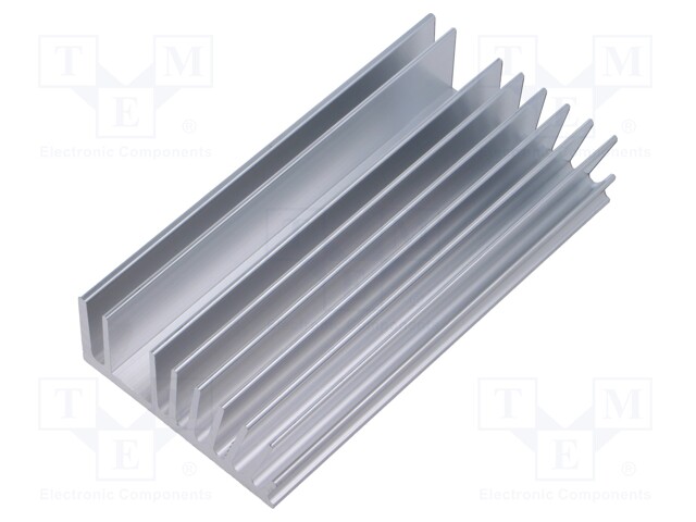 Heatsink: extruded; grilled; aluminium; L: 100mm; W: 50mm; H: 20mm