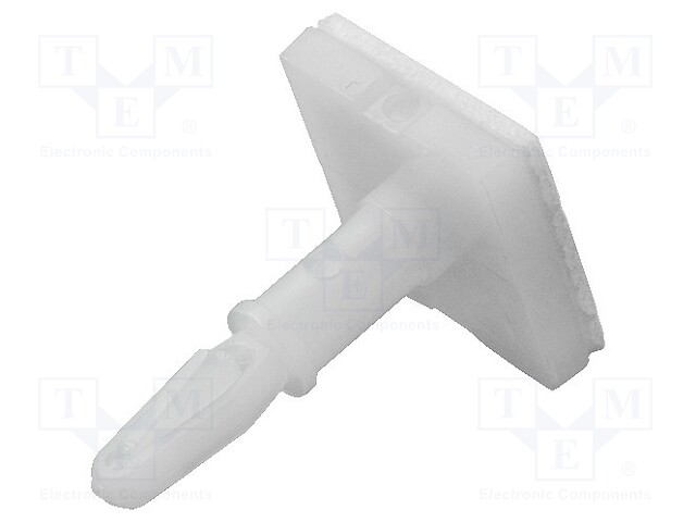 Self-adhesive holder; polyamide; L: 11.1mm; Ø2: 3.18mm