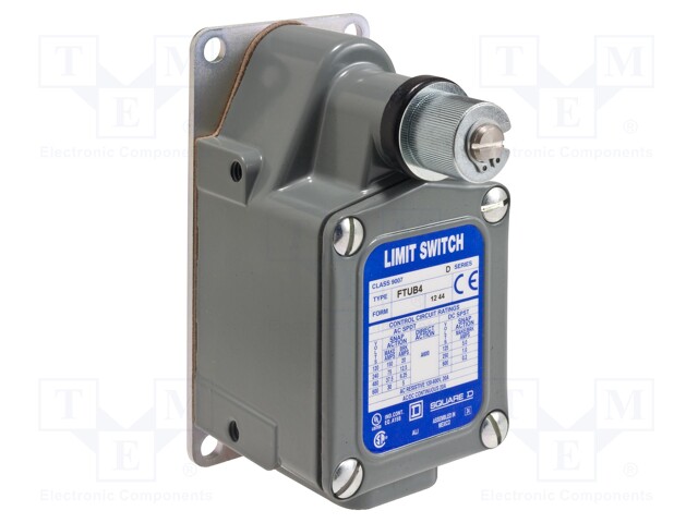 Limit Switch, Side Rotary, SPDT-DB, 20 A, 120 V, 1.13 N-m, 9007 Series
