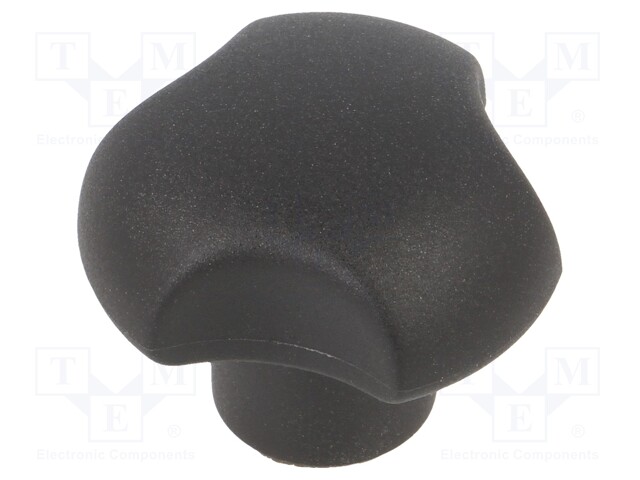 Knob; Dia: 25mm; M6; 10mm; H: 20mm; technopolymer (PA); black