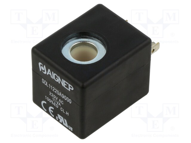 Coil for solenoid valve; 230VAC; IP65; 11VA