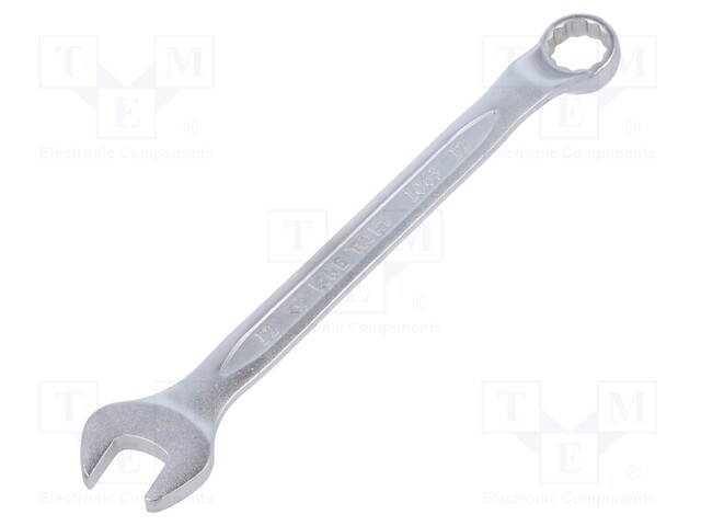 Wrench; bent,combination spanner; 12mm; Chrom-vanadium steel