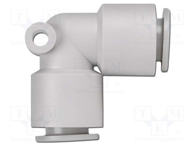 Push-in fitting; angled 90°; -1÷10bar; Mat: polypropylene