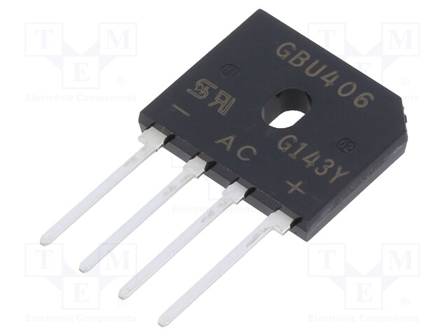 Bridge rectifier: single-phase; Urmax: 800V; If: 4A; Ifsm: 150A