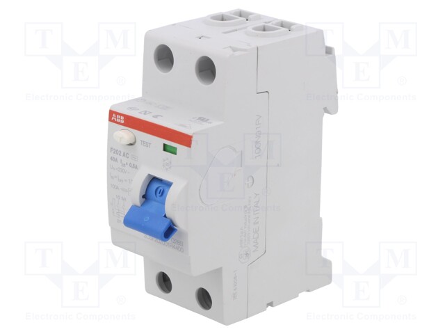 RCD breaker; Inom: 40A; Ires: 500mA; Max surge current: 5000A; 400V