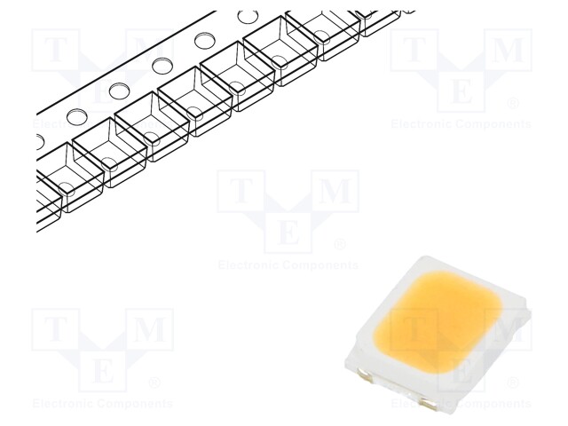 LED; SMD; 2835,PLCC2; white warm; 12÷18lm; 2568-2753K; 95; 120°