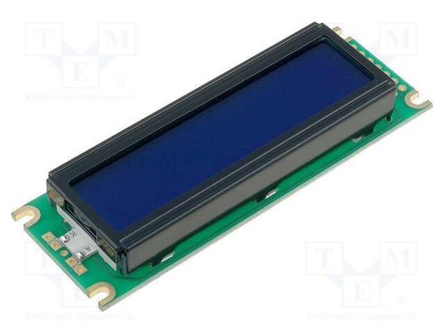 Display: LCD; alphanumeric; STN Negative; 16x2; blue; 80x30x13.2mm