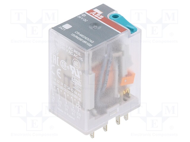 Relay: electromagnetic; 4PDT; Ucoil: 24VDC; 6A; max.250VAC