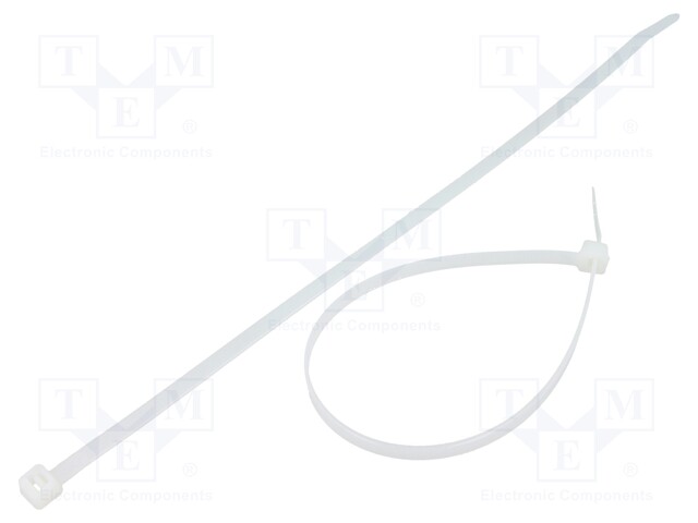 Cable tie; L: 250mm; W: 4.8mm; polyamide; 333N; natural; Ømax: 66mm