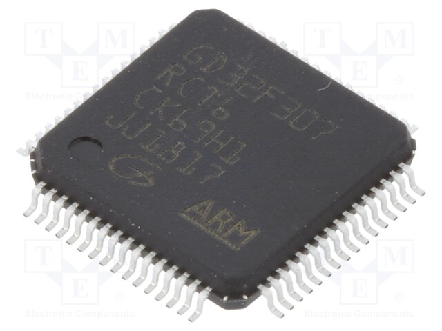 ARM microcontroller; SRAM: 96kB; Flash: 256kB; LQFP64; 3.3VDC