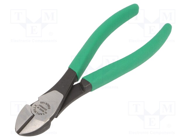 Pliers; side,cutting; handles with plastic grips; 160mm