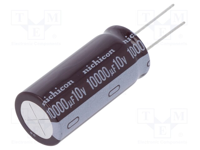 Capacitor: electrolytic; low impedance; THT; 10000uF; 10VDC; ±20%