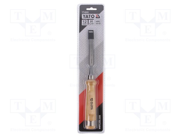 Chisel; Application: for wood; Mat: Chrom-vanadium steel; 12mm