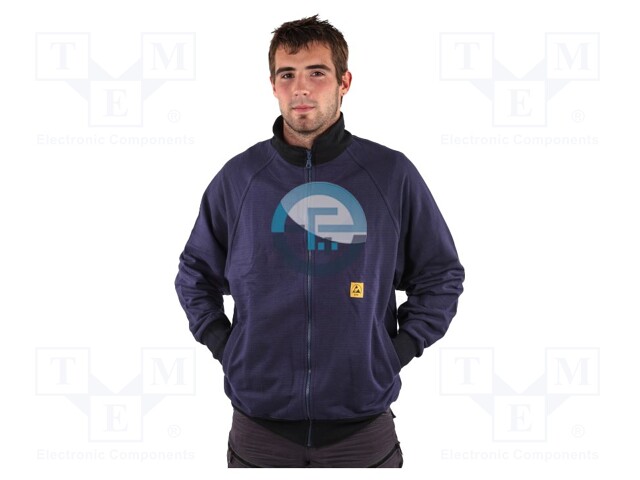 Sweatshirt; ESD; M; IEC 61340; cotton,polyester,carbon fiber