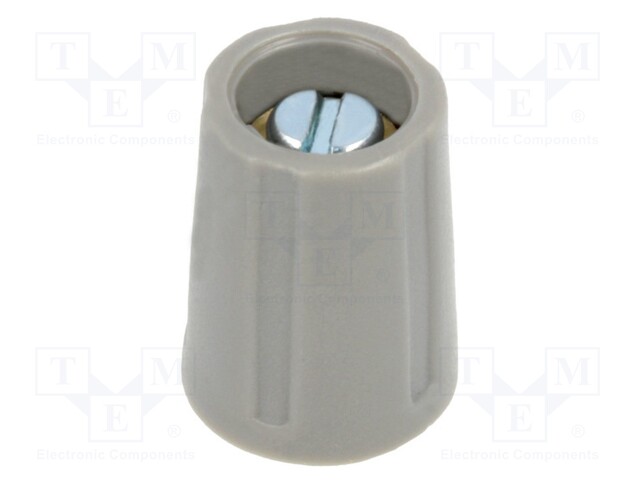 Knob; without pointer; ABS; Shaft d: 3mm; Ø10.5x14mm; grey