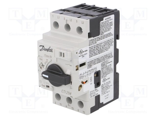 Motor breaker; 4kW; 230÷690VAC; DIN; Overcurrent release: 6.3÷10A