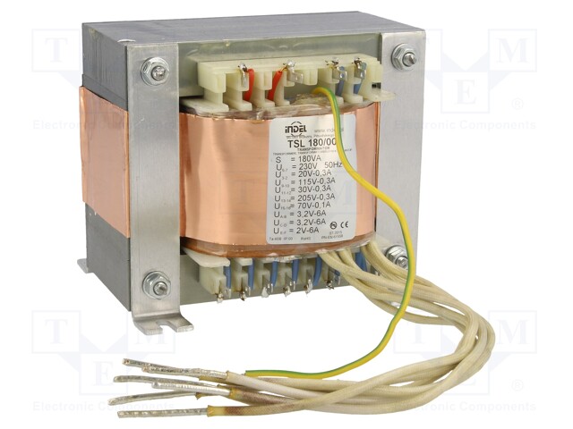 Transformer: mains; 230VAC; 205V; 70V; 30V; 115V; 20V; 2V; 3.2V; 3.2V