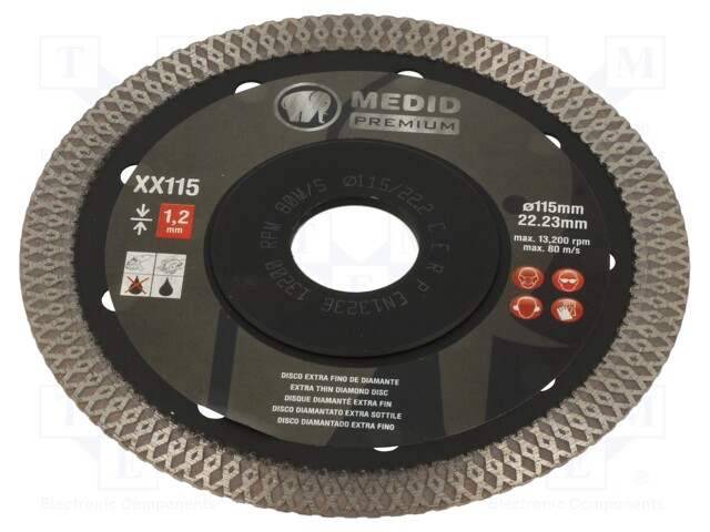 Cutting wheel; Ø: 115mm; Øhole: 22mm; Disc thick: 1.2mm