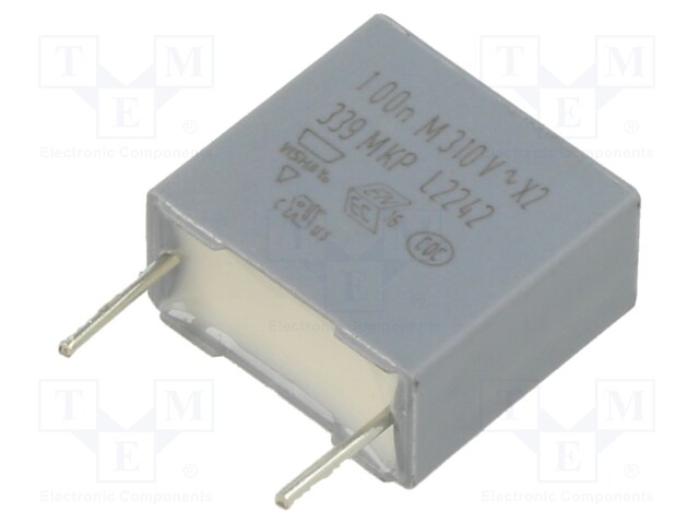 Capacitor: polypropylene; 100nF; 630VDC; 10mm; ±20%; Mounting: THT