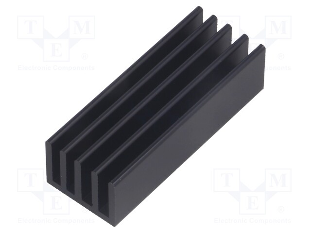 Heatsink: extruded; grilled; black; L: 50mm; W: 19mm; H: 14mm