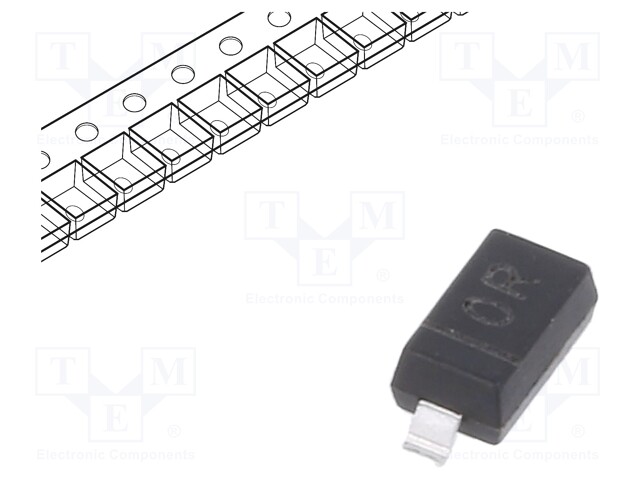 Schottky Rectifier, 40 V, 1 A, Single, SOD-123A, 2 Pins, 410 mV