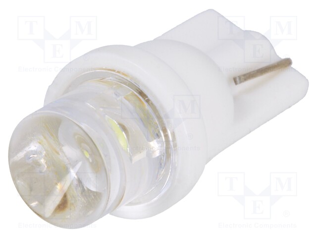 LED lamp; cool white; T08; Urated: 12VDC; 3lm; No.of diodes: 1; 120°