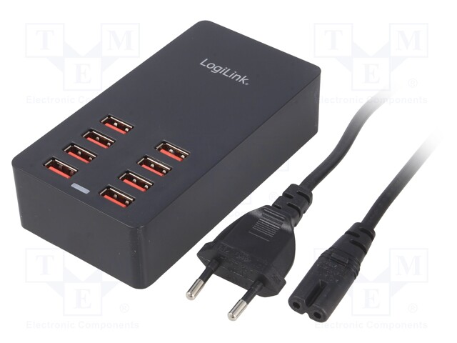 Power supply: switched-mode; 5VDC; 8.8A; Out: USB; Case: desktop