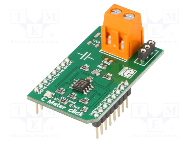 Click board; capacitance meter; GPIO; NE555; 3.3/5VDC