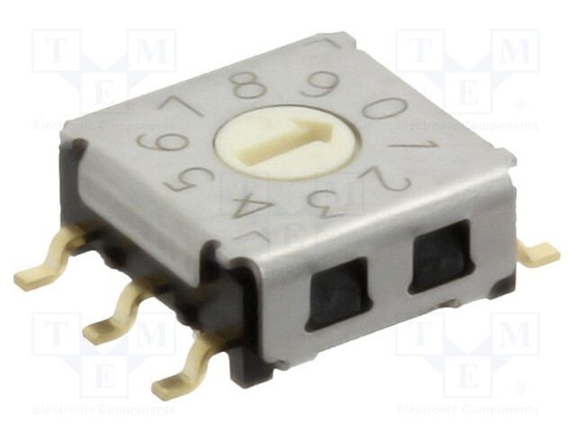 Encoding switch; DEC/BCD; Pos: 10; SMT; Rcont max: 100mΩ; 1.96Ncm