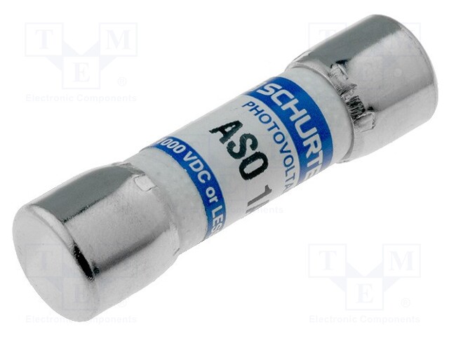 Fuse: fuse; gPV; 1A; 1kVDC; ceramic,cylindrical,industrial; ASO